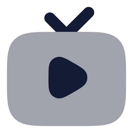 Tv Minimal Play Icon in Bulk Rounded style
