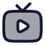 Tvminimalplay icon with duotone rounded style