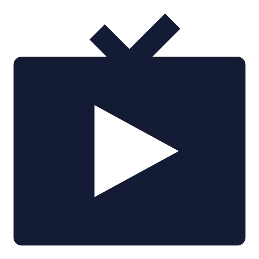 Tv Minimal Play Icon in Solid Sharp style