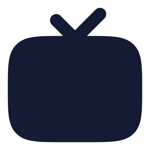 Tv Minimal Icon in Solid Rounded style