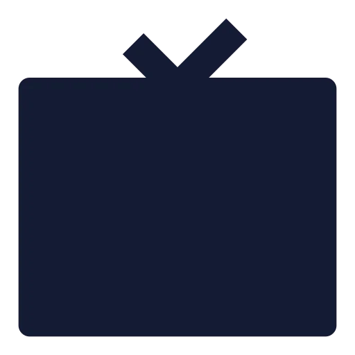 Tv Minimal Icon in Solid Sharp style