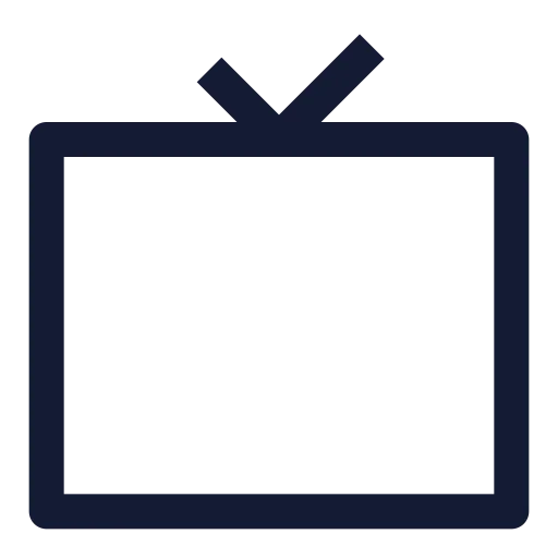 Tv Minimal Icon in Stroke Sharp style