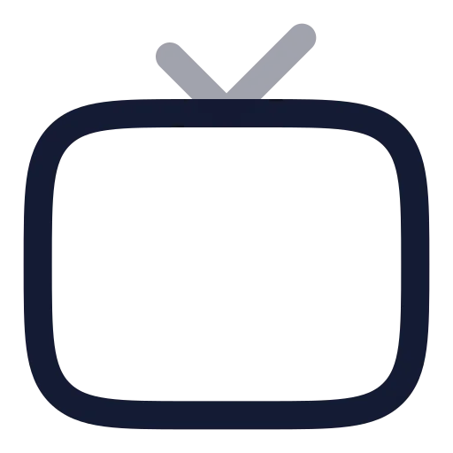 Tv Minimal Icon in Twotone Rounded style