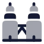 Twintower icon with bulk rounded style