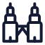 Twintower icon with stroke standard style