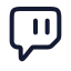 Twitch icon with stroke rounded style