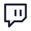 Twitch icon with stroke sharp style