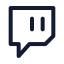 Twitch icon with stroke standard style