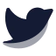 Twitter icon with bulk rounded style
