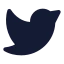 Twitter icon with solid rounded style