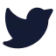 Twitter icon with solid standard style