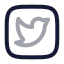 Twittersquare icon with twotone rounded style