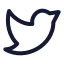 Twitter icon with stroke standard style
