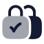 Twofactoraccess icon with bulk rounded style