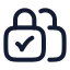 Twofactoraccess icon with stroke rounded style