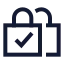 Twofactoraccess icon with stroke sharp style