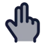 Twofinger icon with duotone standard style