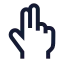 Twofinger icon with stroke sharp style