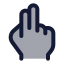 Twofinger icon with duotone standard style