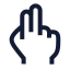 Twofinger icon with stroke sharp style