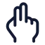 Twofinger icon with stroke standard style