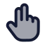 Twofinger icon with duotone rounded style