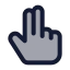 Twofinger icon with duotone standard style
