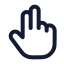Twofinger icon with stroke rounded style