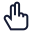 Twofinger icon with stroke sharp style