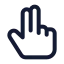 Twofinger icon with stroke standard style