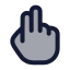 Twofinger icon with duotone rounded style