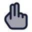 Twofinger icon with duotone standard style