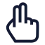 Twofinger icon with stroke sharp style