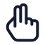 Twofinger icon with stroke standard style