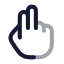 Twofinger icon with twotone rounded style