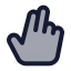 Twofinger icon with duotone standard style