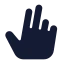 Twofinger icon with solid standard style