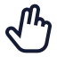 Twofinger icon with stroke sharp style