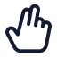 Twofinger icon with stroke standard style