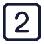 Twosquare icon with stroke standard style