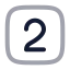 Twosquare icon with twotone rounded style