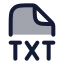 Txt icon with duotone rounded style