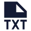 Txt icon with solid sharp style