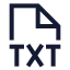 Txt icon with stroke sharp style