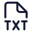 Txt icon with stroke standard style