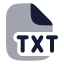 Txt icon with bulk rounded style