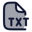 Txt icon with duotone rounded style