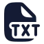 Txt icon with solid rounded style