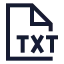Txt icon with stroke sharp style