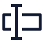 Typecursor icon with stroke sharp style
